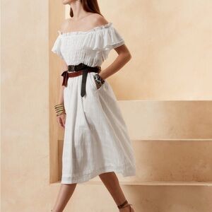 Elegant Off-Shoulder White Dress